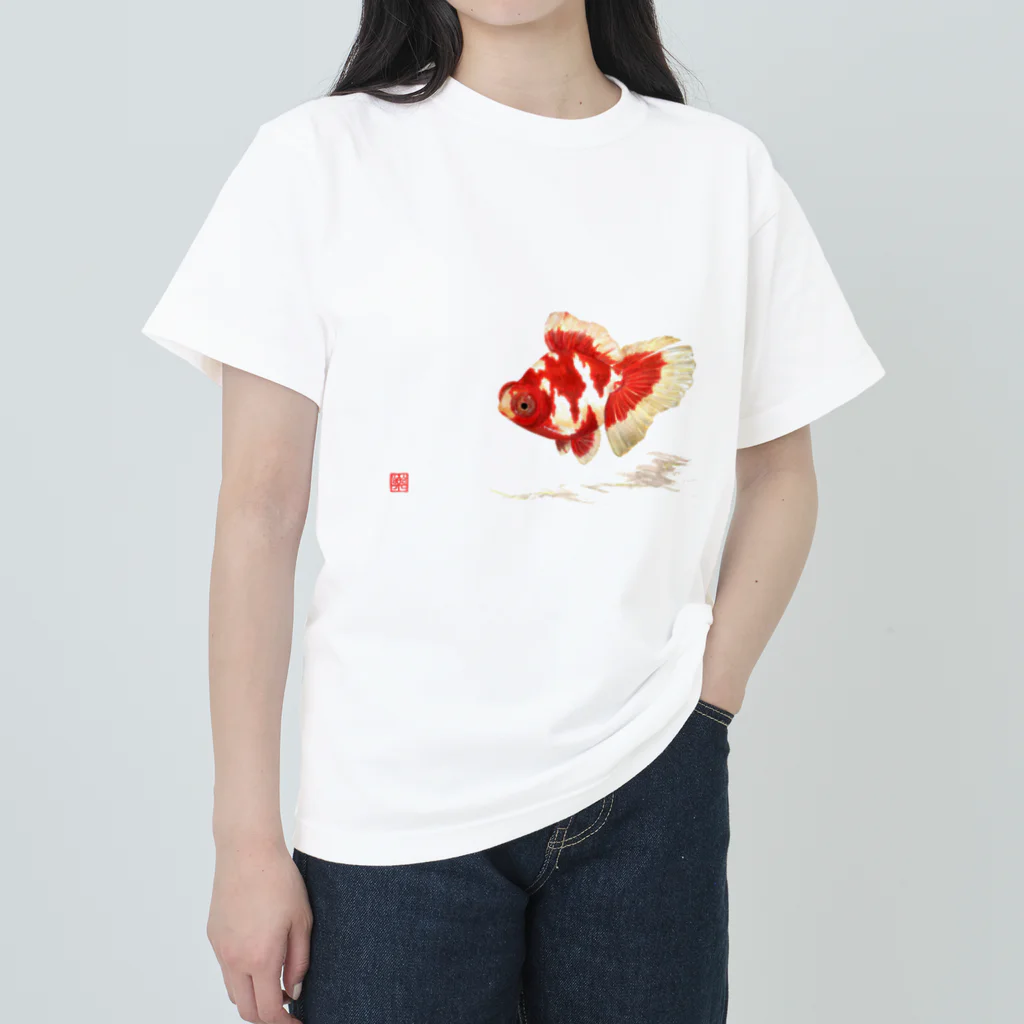花錦園　～Kakin-en～の【金魚】蝶尾～秋紅～ ヘビーウェイトTシャツ