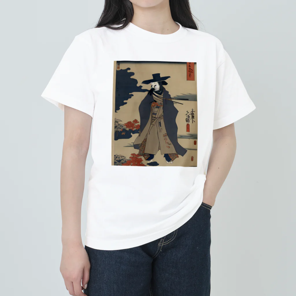 じすとすくの江戸時代後期に実在しない日本で独自の進化を遂げたスチームパンク錬金術ペスト医師 ヘビーウェイトTシャツ