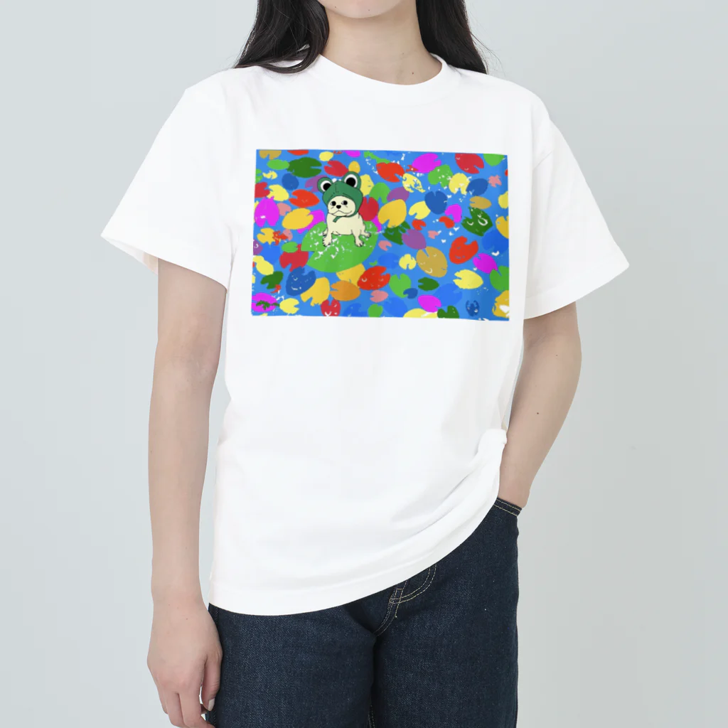 ナミノコ雑貨店のフレブルカエル Heavyweight T-Shirt