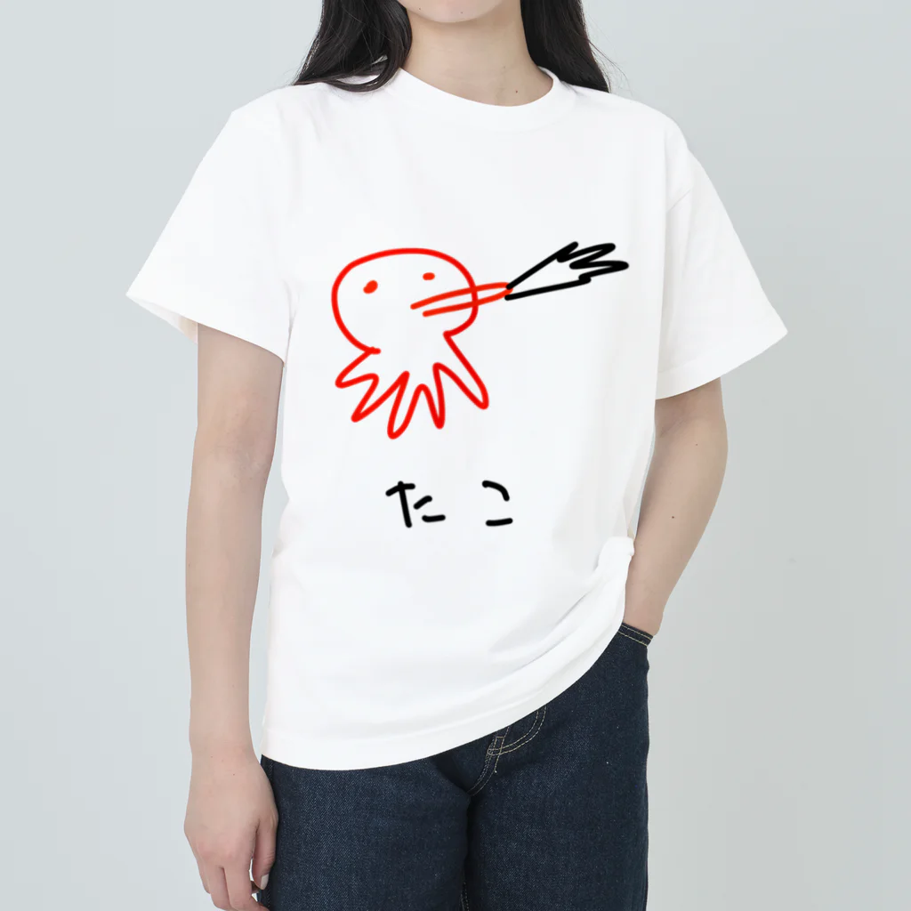 design_yanagiyaのたこ ヘビーウェイトTシャツ