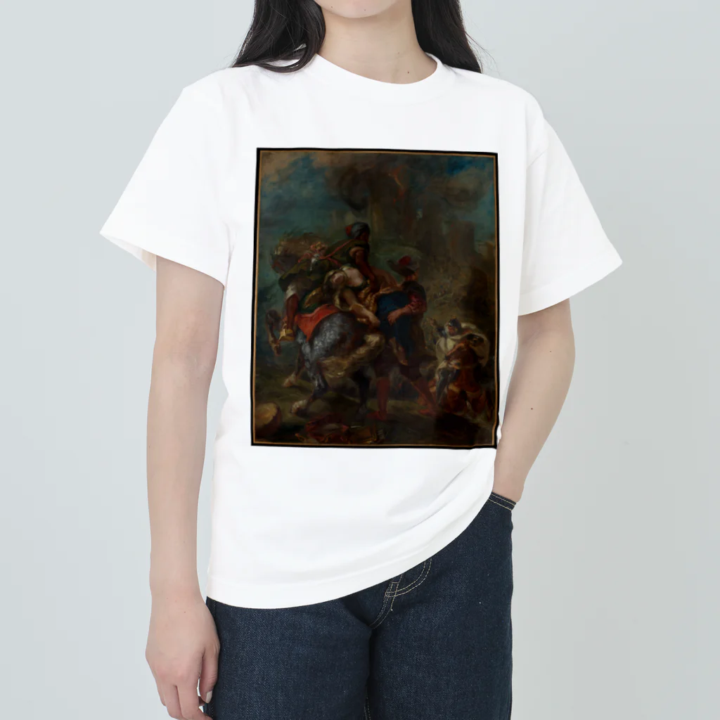 kaigaのレベッカの誘拐 / ウジェーヌ・ドラクロワ / The Abduction of Rebecca / Eugène Delacroix / 1846 ヘビーウェイトTシャツ