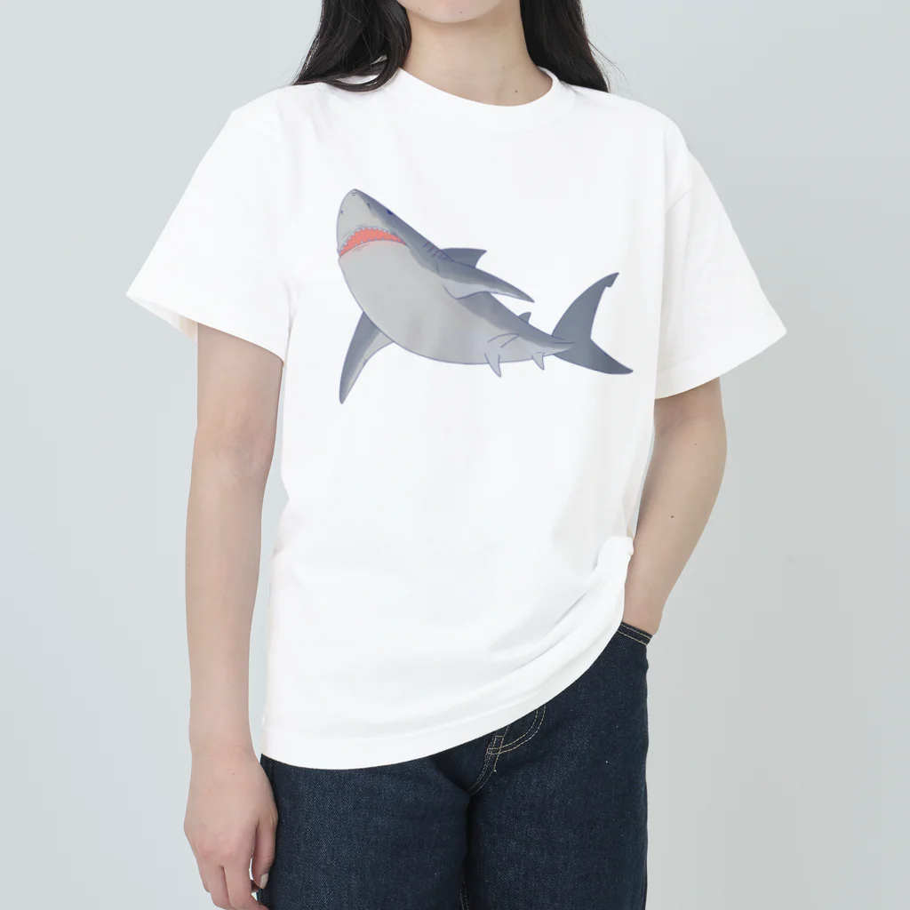 サメサメパニック / めかぶ商店 ( SHARK37 )のヘビーウェイトTシャツ通販 ∞ SUZURI（スズリ）