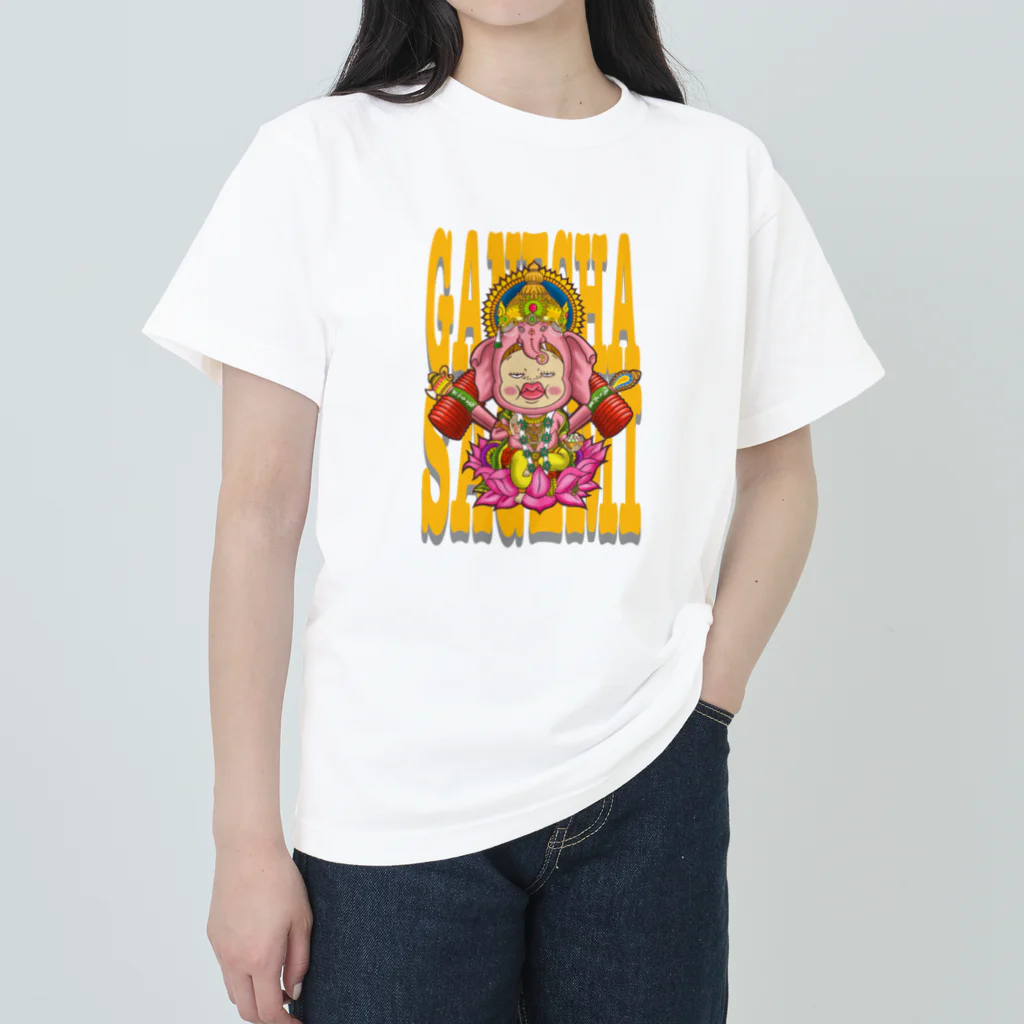 Siderunの館 B2のガネーシャだよ！さげみちゃん ヘビーウェイトTシャツ