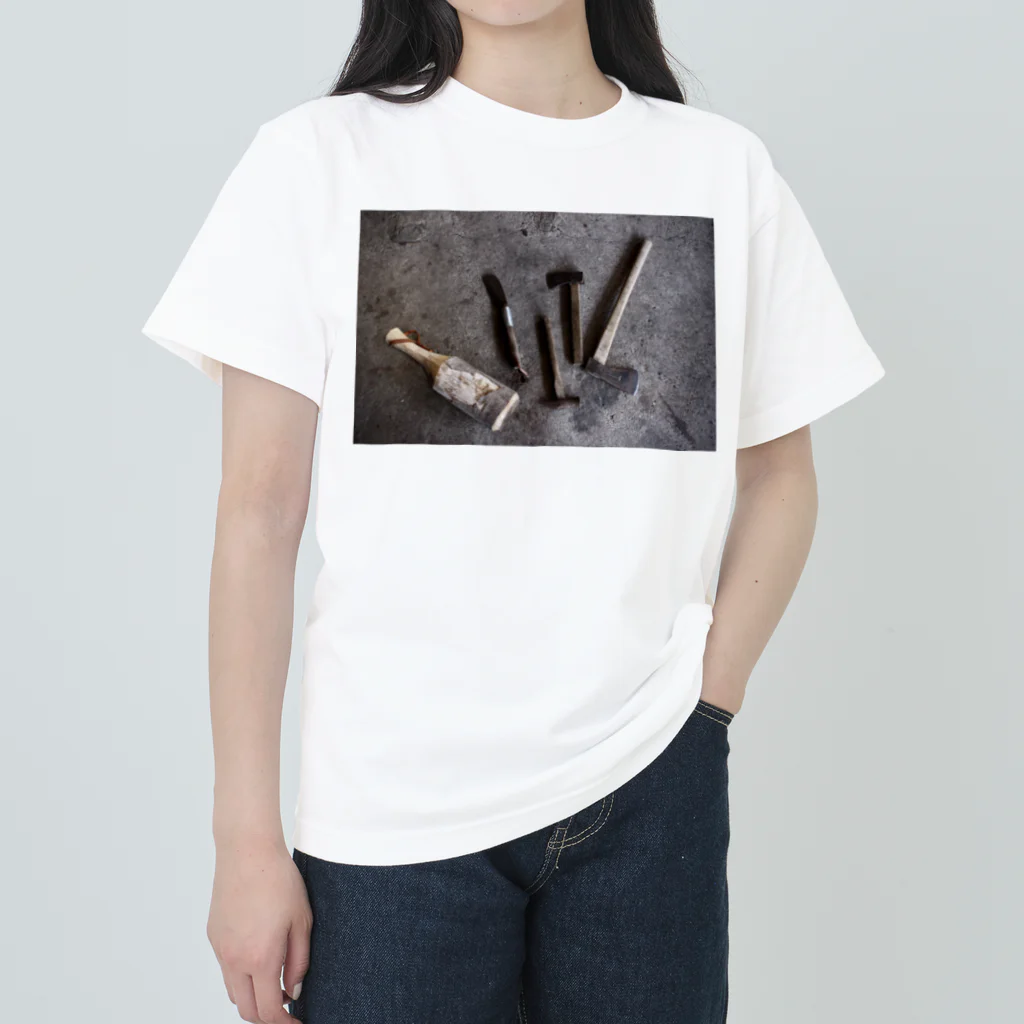 NAKAHARAMOKUZAI GOODS SHOPの中原木材の道具 Heavyweight T-Shirt