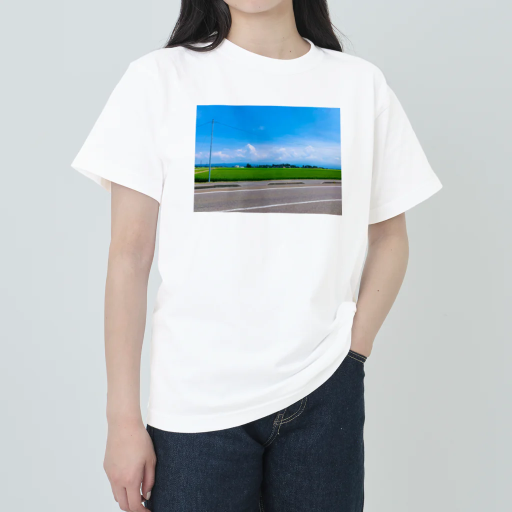 🌤️ｺﾖｽｰﾊﾟｰﾄﾞﾗｲ🌤️の田舎の風景 Heavyweight T-Shirt