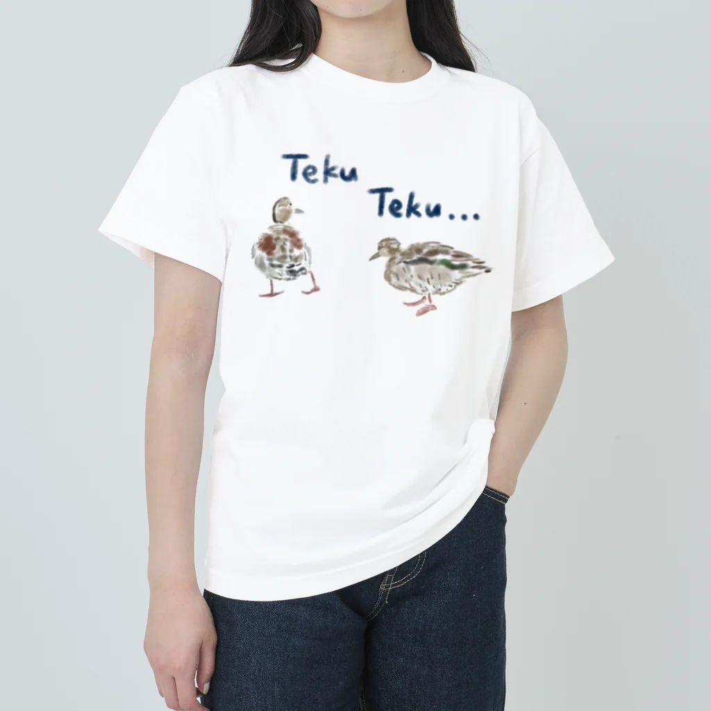 Lily bird（リリーバード）のお散歩カモず カラーラフ① Heavyweight T-Shirt