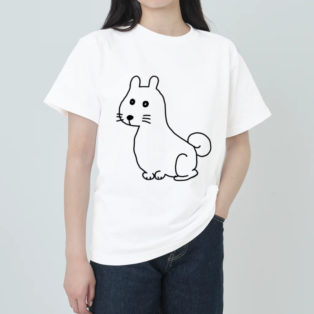 柴犬しばわんこhana873のお座りしてるわんこちゃん ヘビーウェイトTシャツ