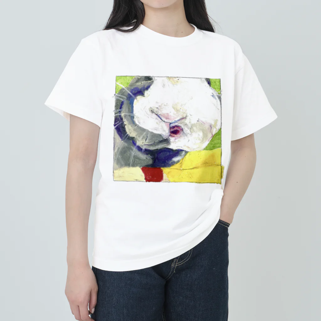 Rainy_Rainyのドアップうさぎ ヘビーウェイトTシャツ