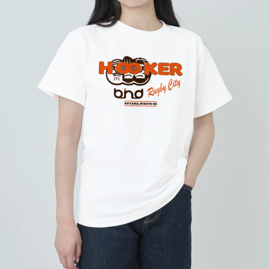 b.n.d [街中でもラグビーを！]バインドのHOOKER#2 ヘビーウェイトTシャツ