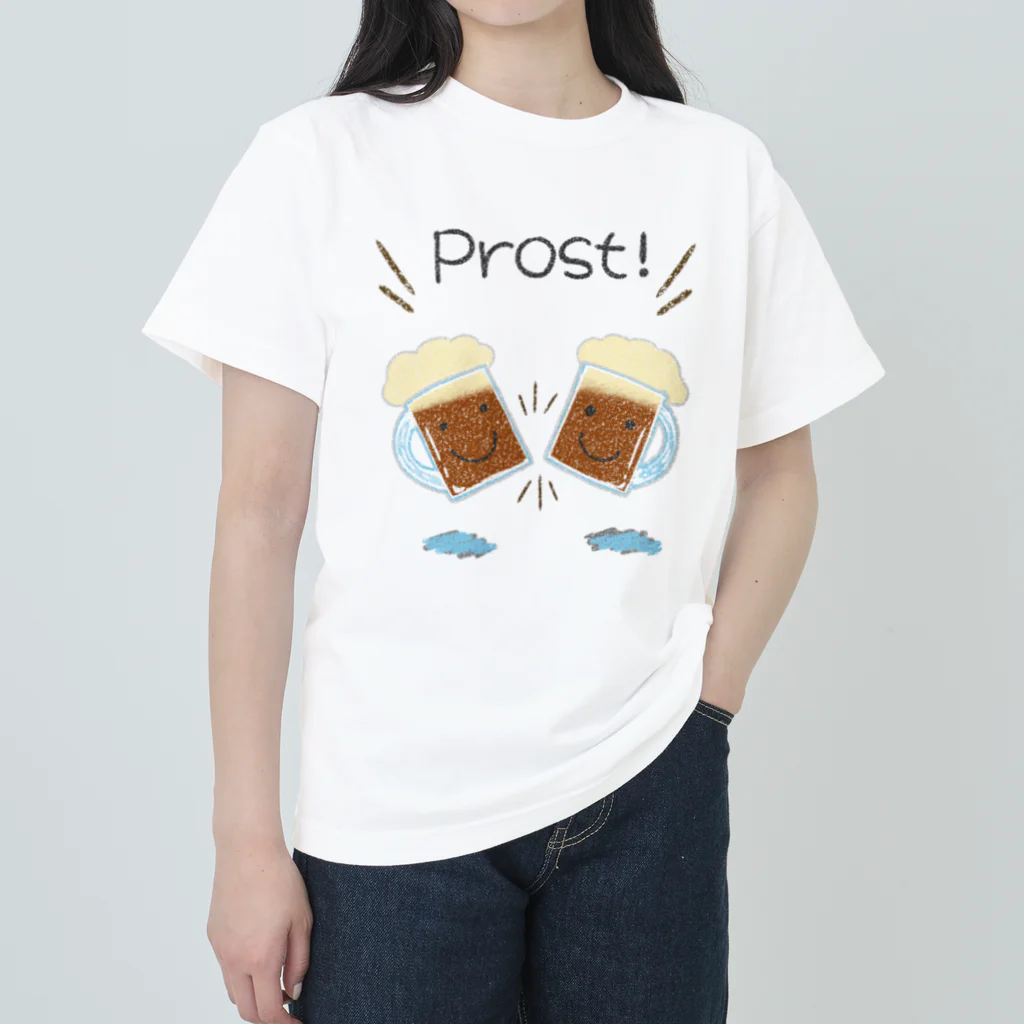 Handgestrickt Ju shopのスマイリードンケルくんとプロスト（乾杯）！ ヘビーウェイトTシャツ