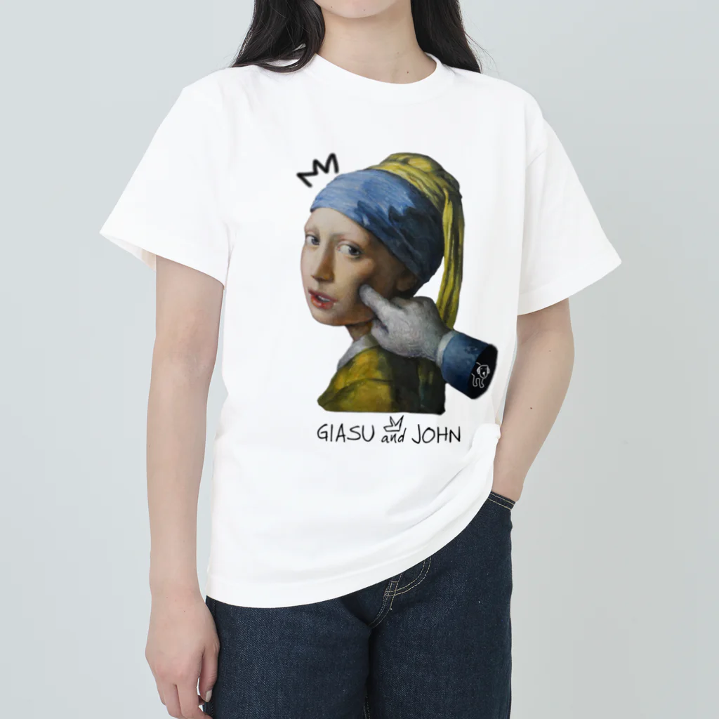 GIASU & JOHNのGIASU and JOHNオリジナルグッズ　ほっぺにツン♪ ヘビーウェイトTシャツ