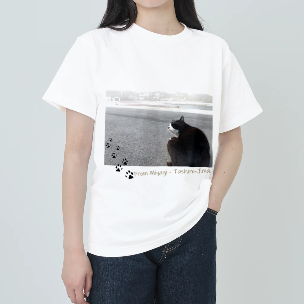 秘密結社猫のために生きよの田代島にゃんシリーズ　平和な日常 ヘビーウェイトTシャツ