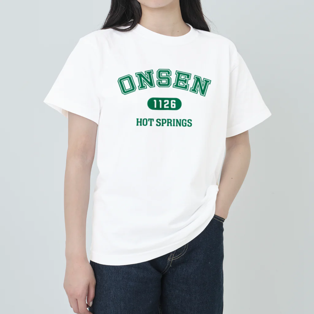 スタンダードTシャツ800円引き！4月29日(月)23時59分まで！！★kg_shopのONSEN (グリーン) ヘビーウェイトTシャツ