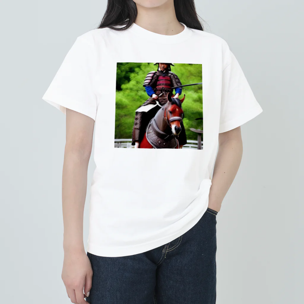 ミラくまの鎧を着た侍 ヘビーウェイトTシャツ