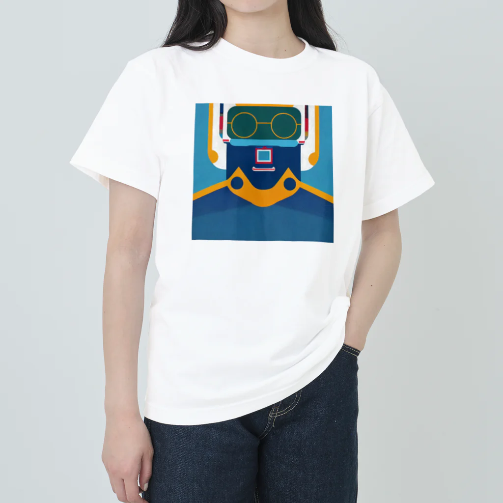 persona_1のレトロロボットくん ヘビーウェイトTシャツ