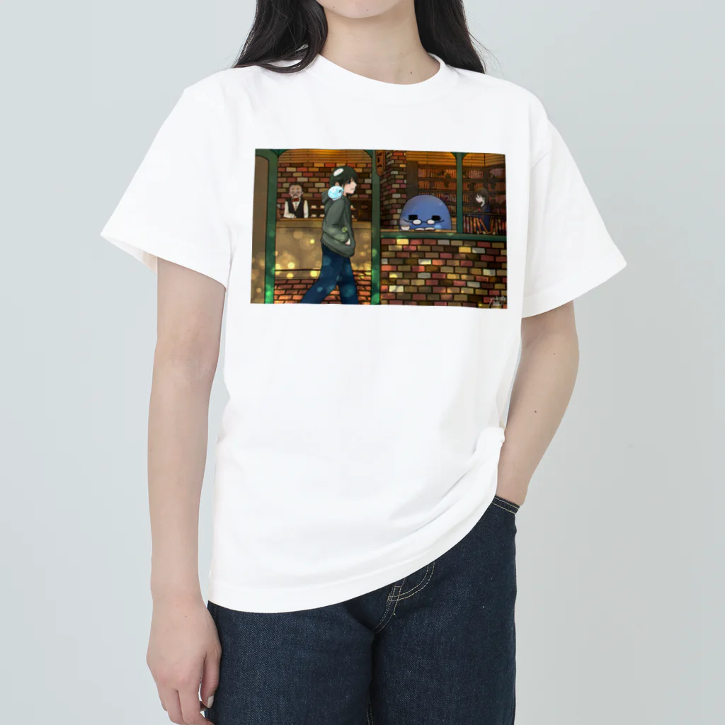 雪之丞ଳ⸒ ⸒の【くらげのくらー】秋さんぽ ヘビーウェイトTシャツ