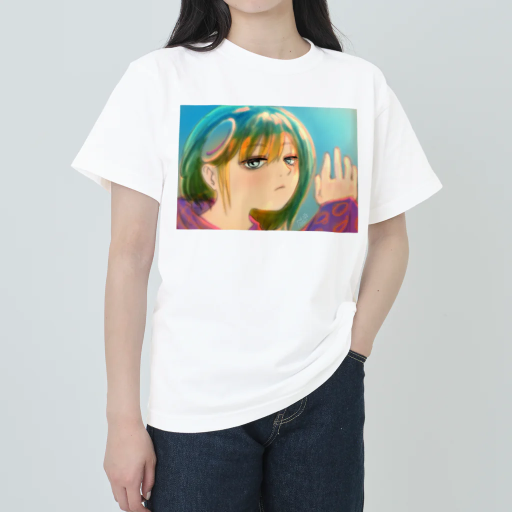 雪之丞ଳ⸒ ⸒の【くらげのくらー】道中のみどりさん Heavyweight T-Shirt