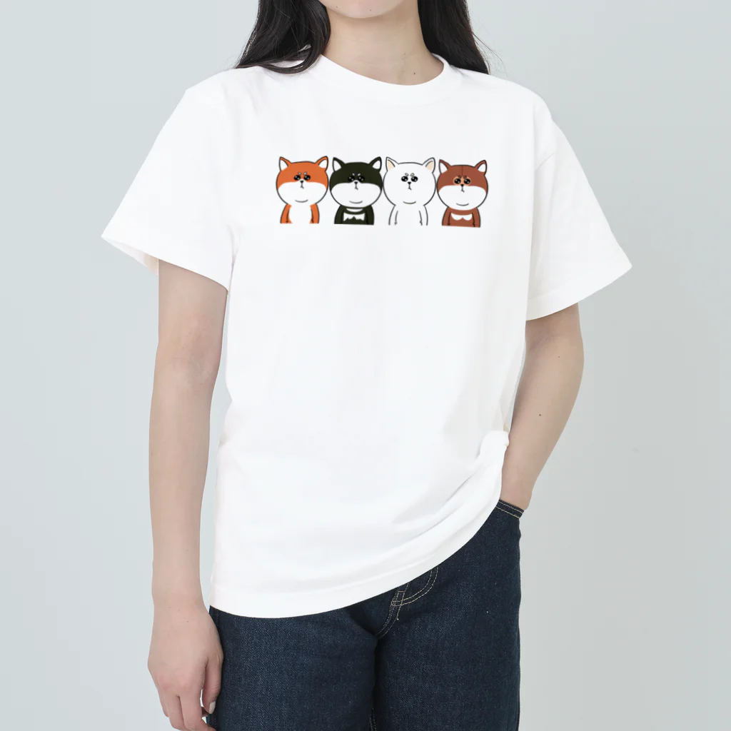 boo🥺ウルウル犬🥺🐶のウルウル柴犬 ヘビーウェイトTシャツ