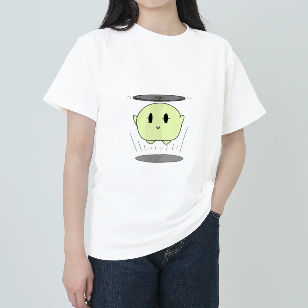 秋桜の飛び出るナゾのキャラクター Heavyweight T-Shirt