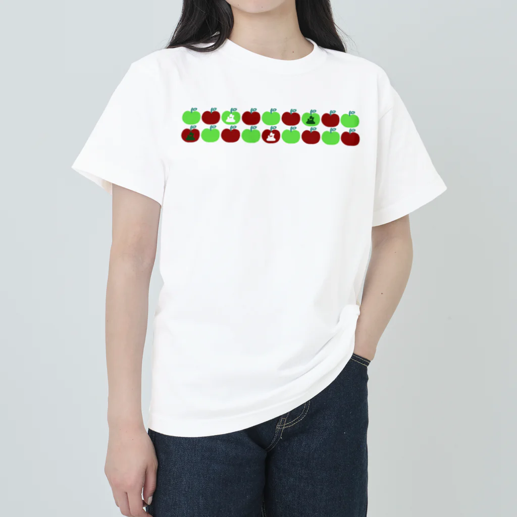 モナ子のレトロアオモリンゴ ヘビーウェイトTシャツ