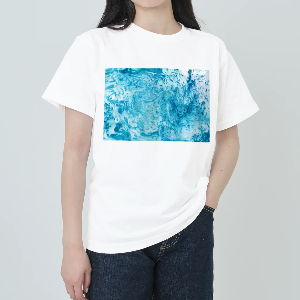 guruguのEbru　light blue ヘビーウェイトTシャツ