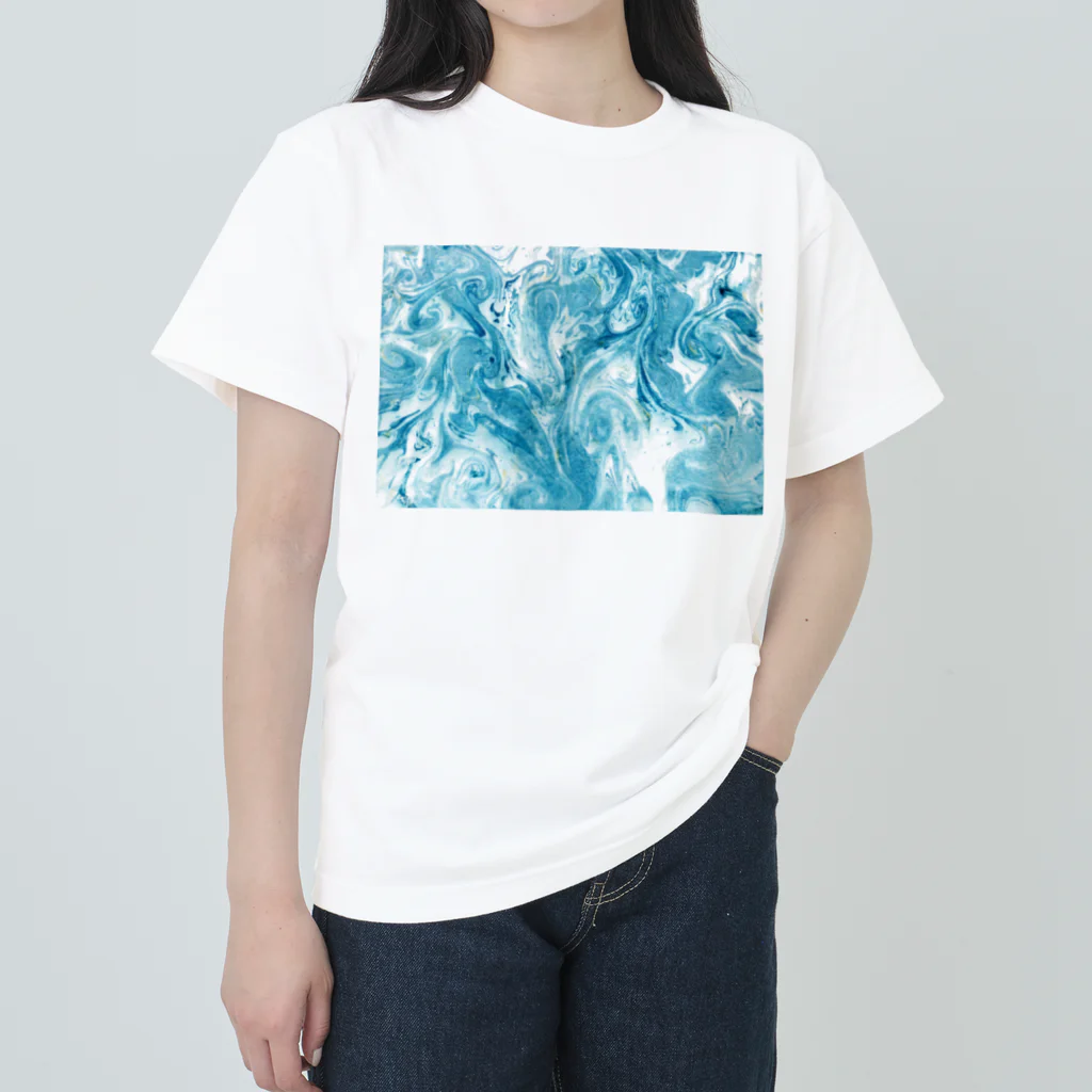 guruguのEbru　light blue ヘビーウェイトTシャツ