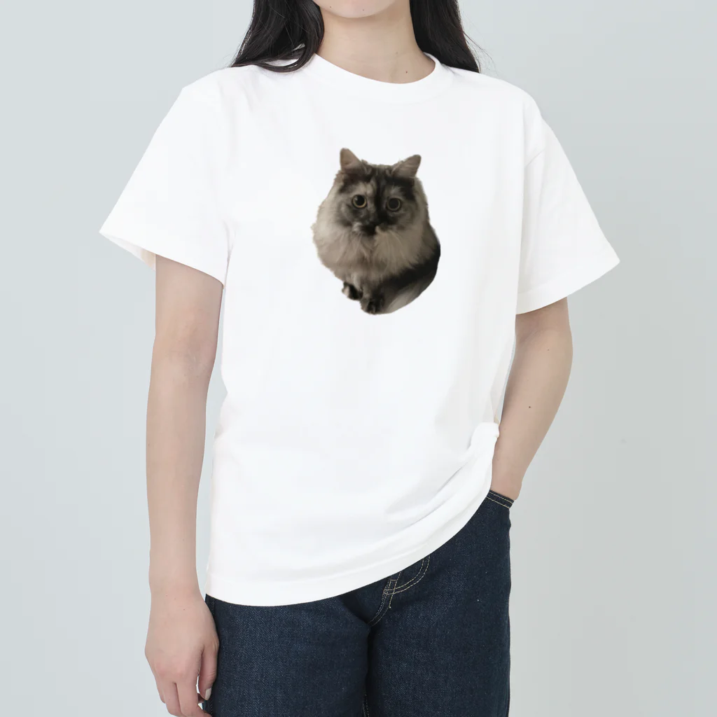 ドッポちゃんの可愛いモフ猫 Heavyweight T-Shirt