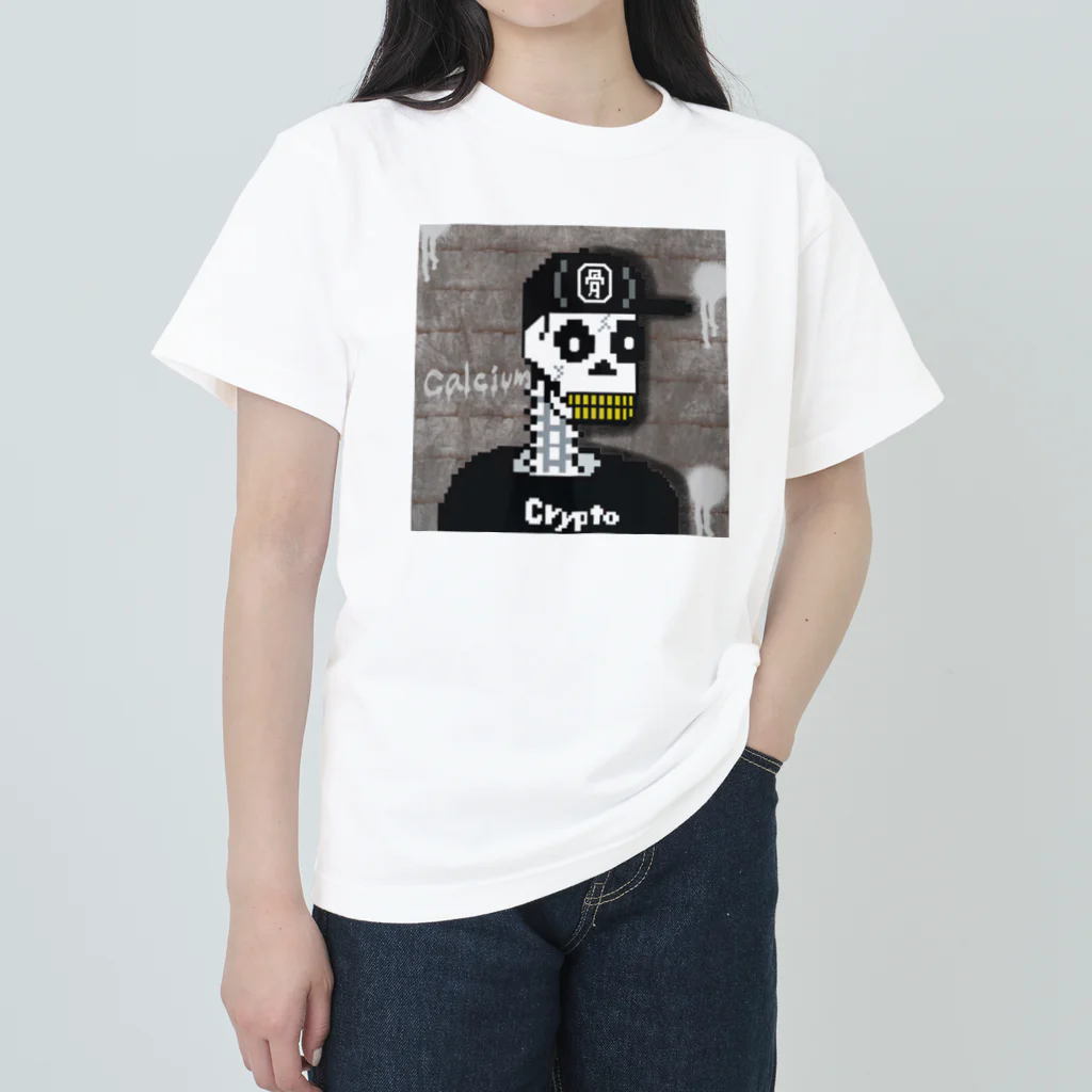 CryptoCapのCrypto Skull2nd 骨 Heavyweight T-Shirt