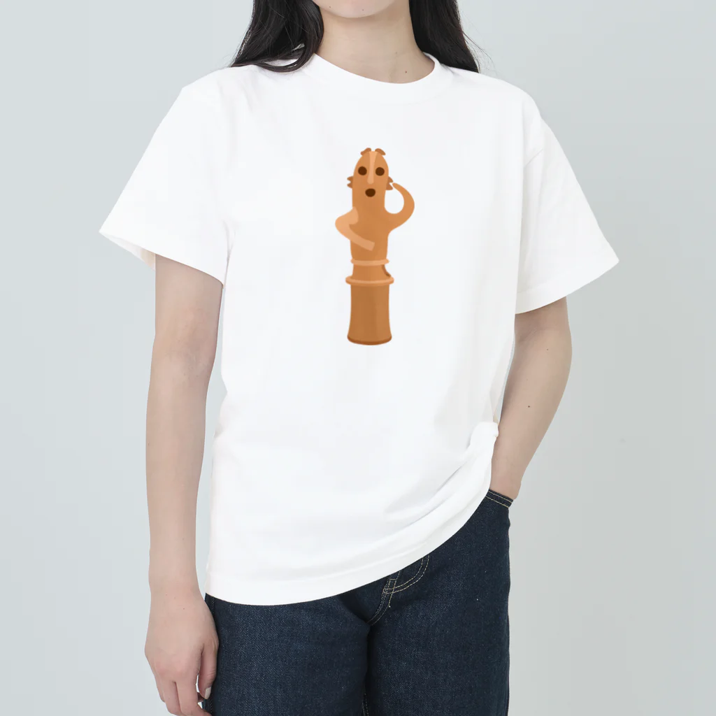 kimchinの不思議とかわいい　はにわ君 Heavyweight T-Shirt