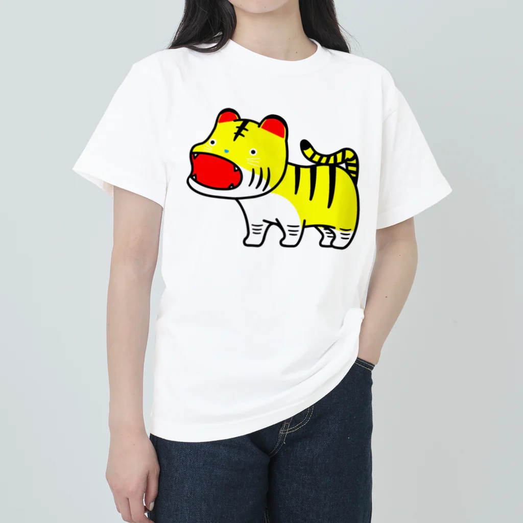 ムンムン&キュピロニウスのアトリエSUZURI店の張り子界の大スターな張子のトラさん Heavyweight T-Shirt