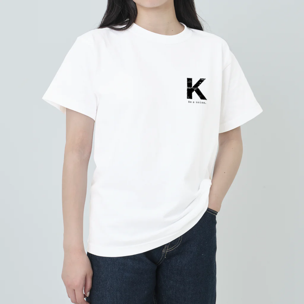 noisie_jpの【K】イニシャル × Be a noise. Heavyweight T-Shirt