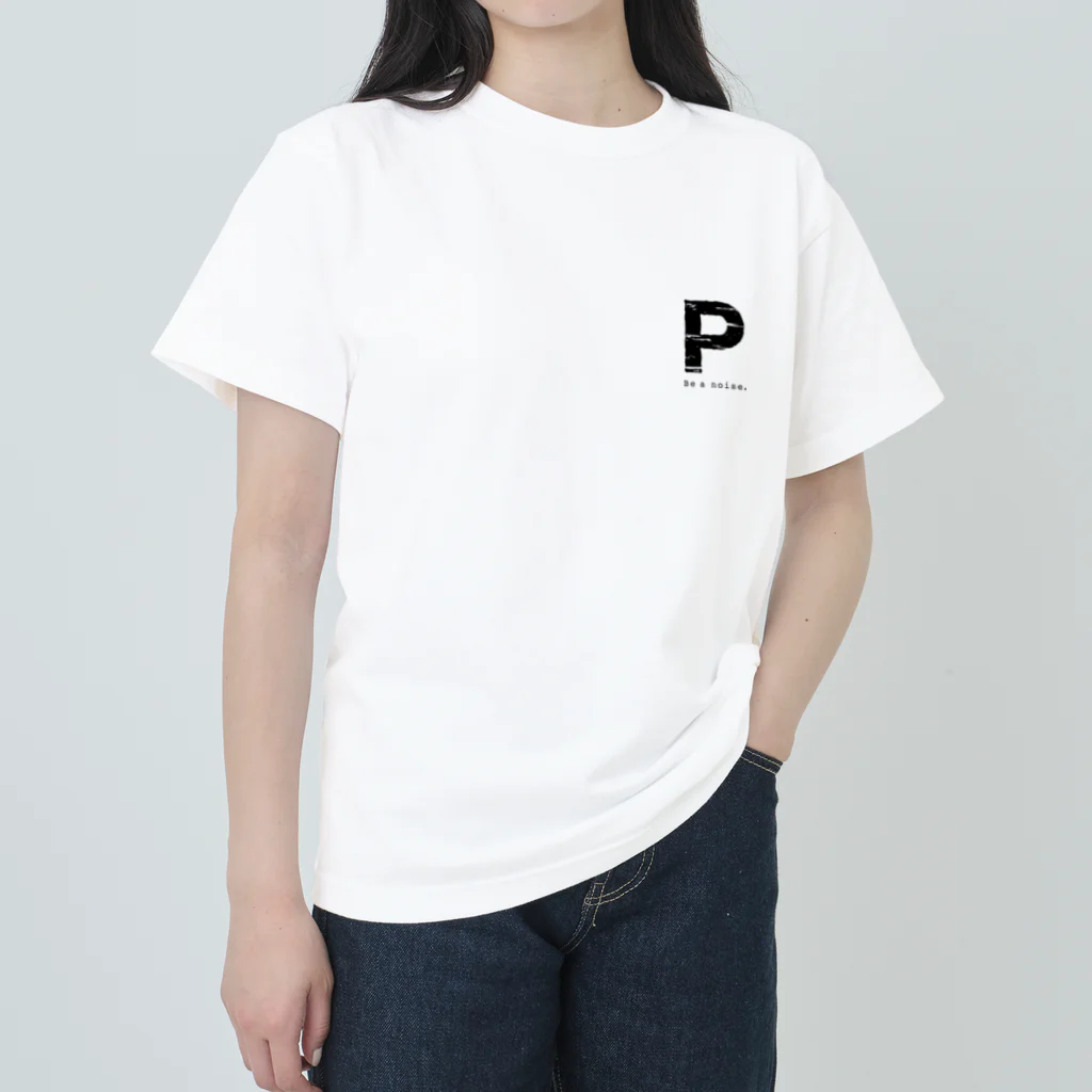 noisie_jpの【P】イニシャル × Be a noise. Heavyweight T-Shirt
