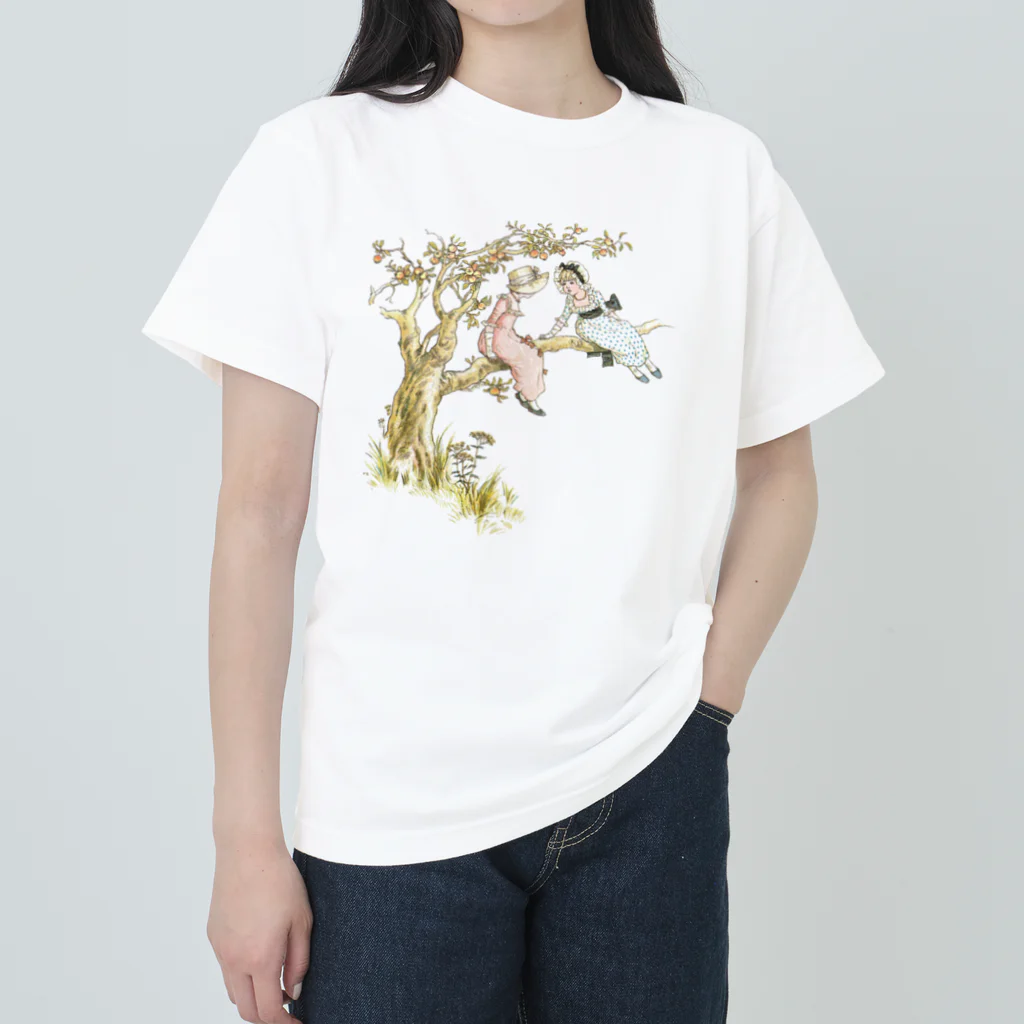 Hungry Freaksのケイト・グリーナウェイ "In a apple tree" ヘビーウェイトTシャツ