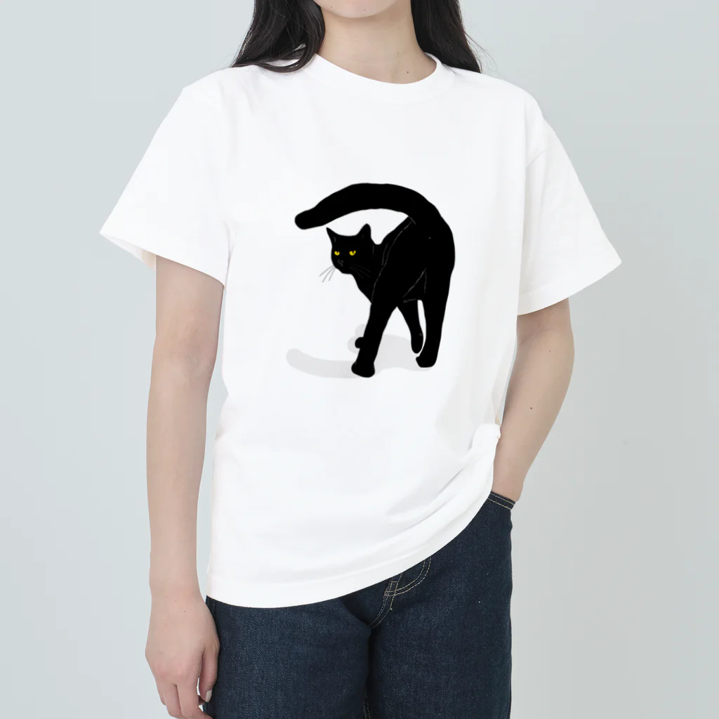 小鳥と映画館の黒猫たんのおちりが堪能出来る権利の付与 ロゴ無し Heavyweight T-Shirt