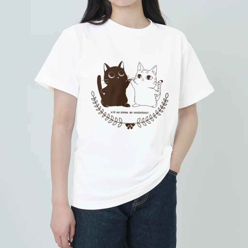 ji_coのクロネコとキジトラ ヘビーウェイトTシャツ