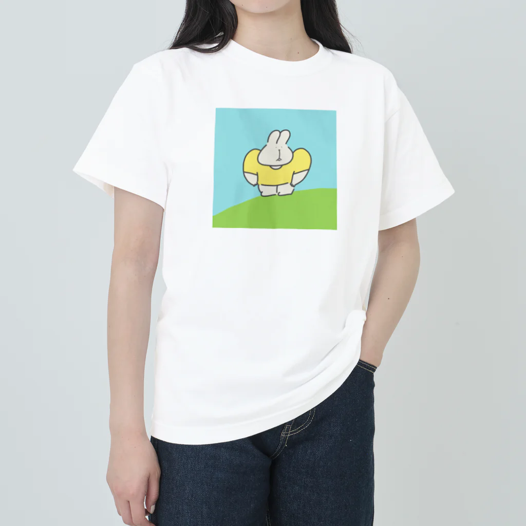 ひふみのいかり肩うさぎ ヘビーウェイトTシャツ