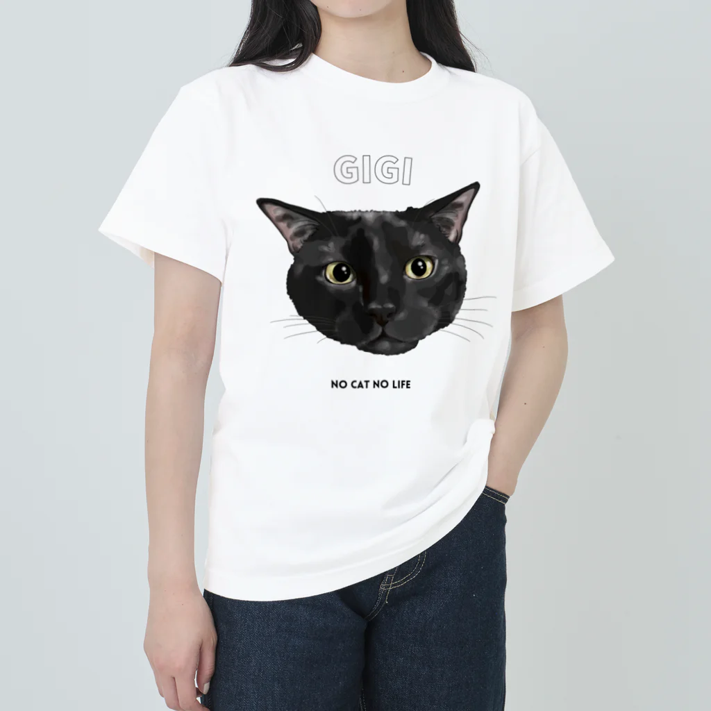 猫のイラスト屋さんのgigi Heavyweight T-Shirt