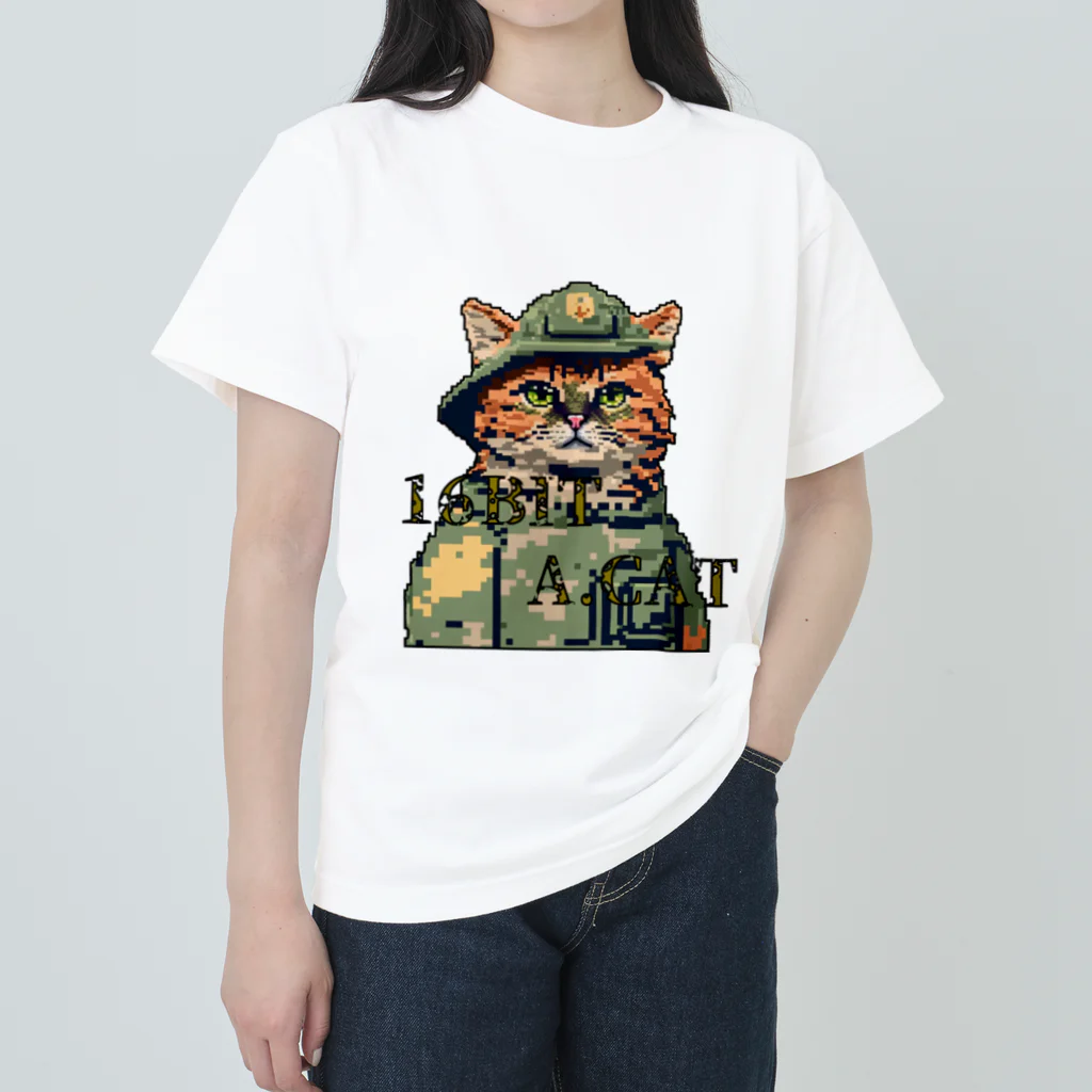 foundationgoodsの16bit ミリタリーねこ　vol.7 ヘビーウェイトTシャツ