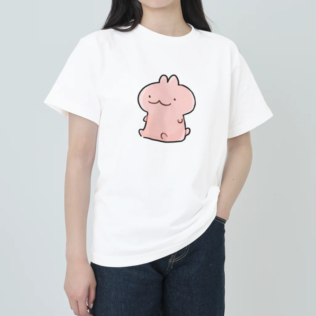 じゅうし🎋のうさぎねこ　ちょこんとおすわり Heavyweight T-Shirt