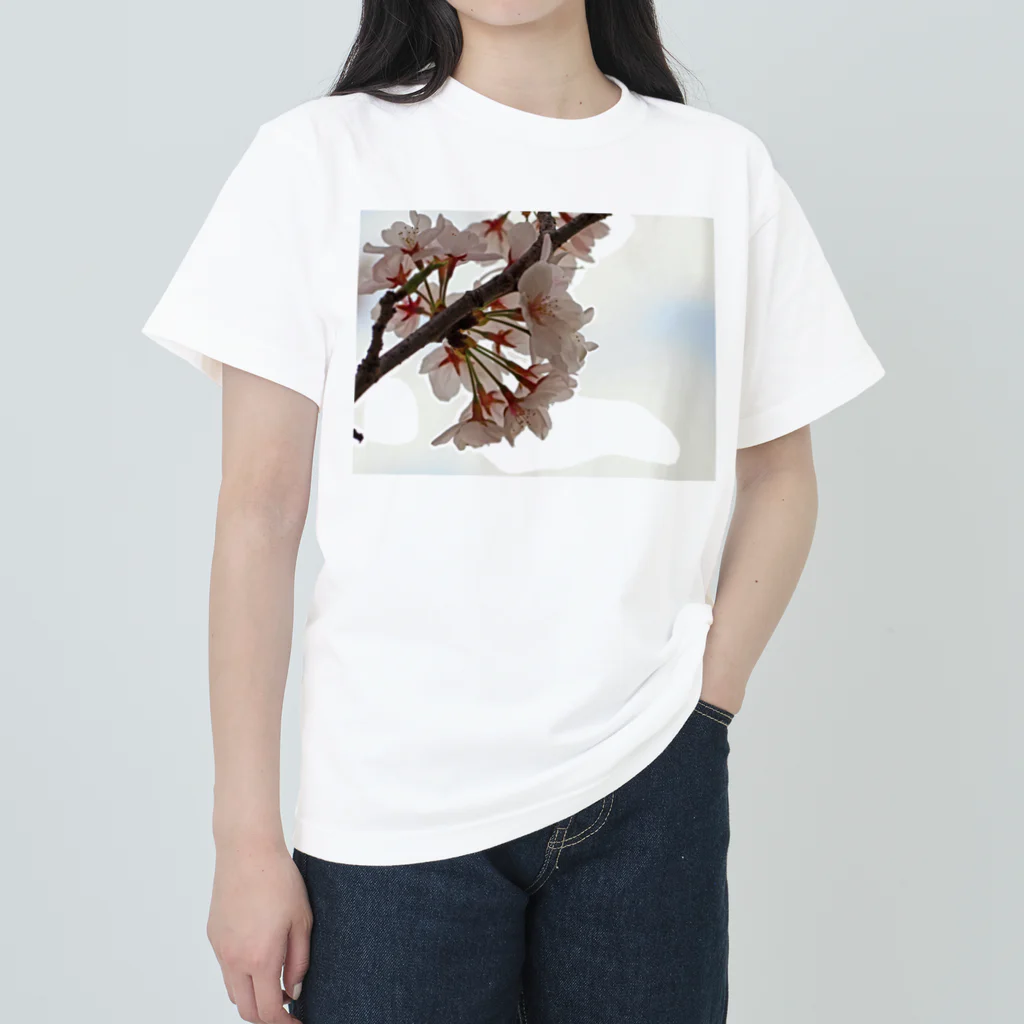 ムーンライトのイラスト風SAKURA ヘビーウェイトTシャツ