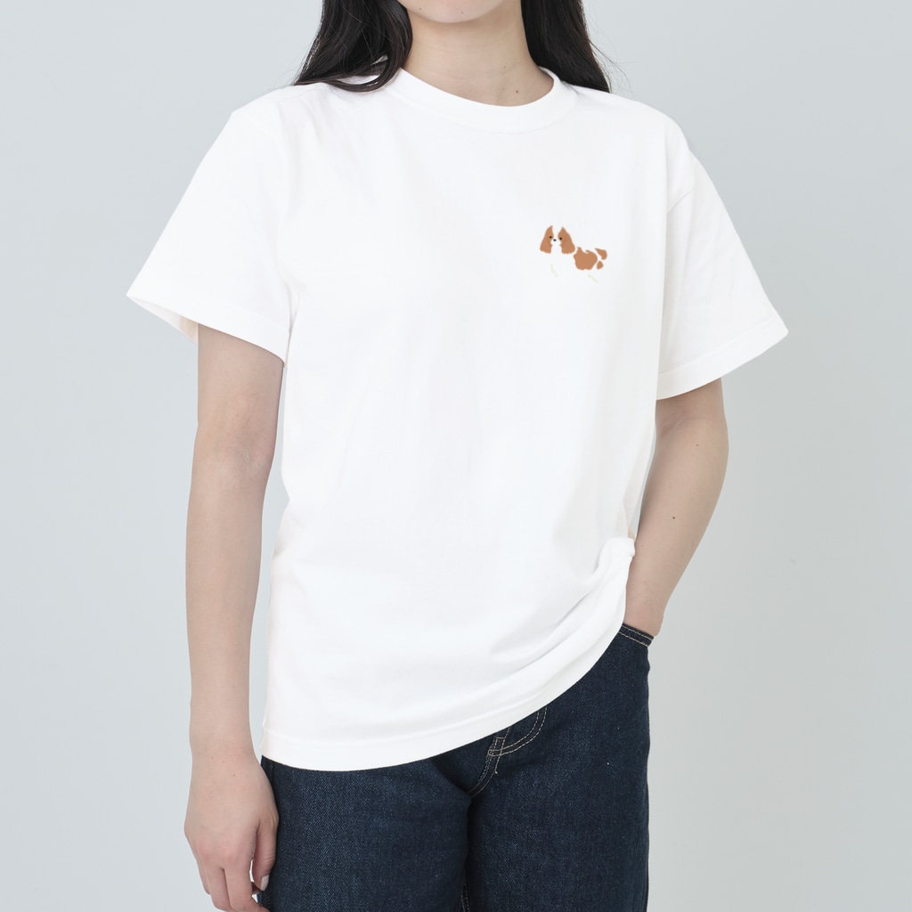 Kotetsu diary(SUZURI店)のゆるゆるキャバリア Heavyweight T-Shirt