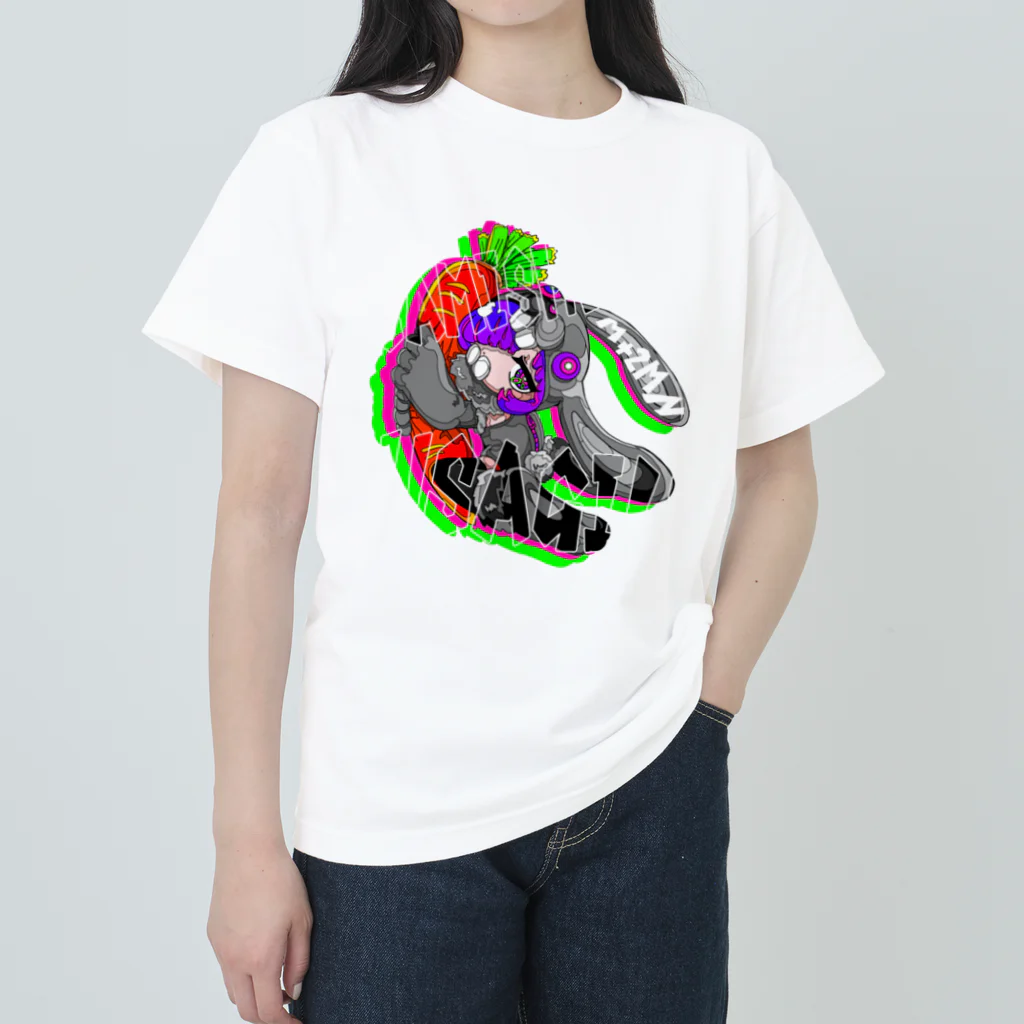 松本芽維新の我楽多SHOPのSAMISHINBO USAGI!! ヘビーウェイトTシャツ