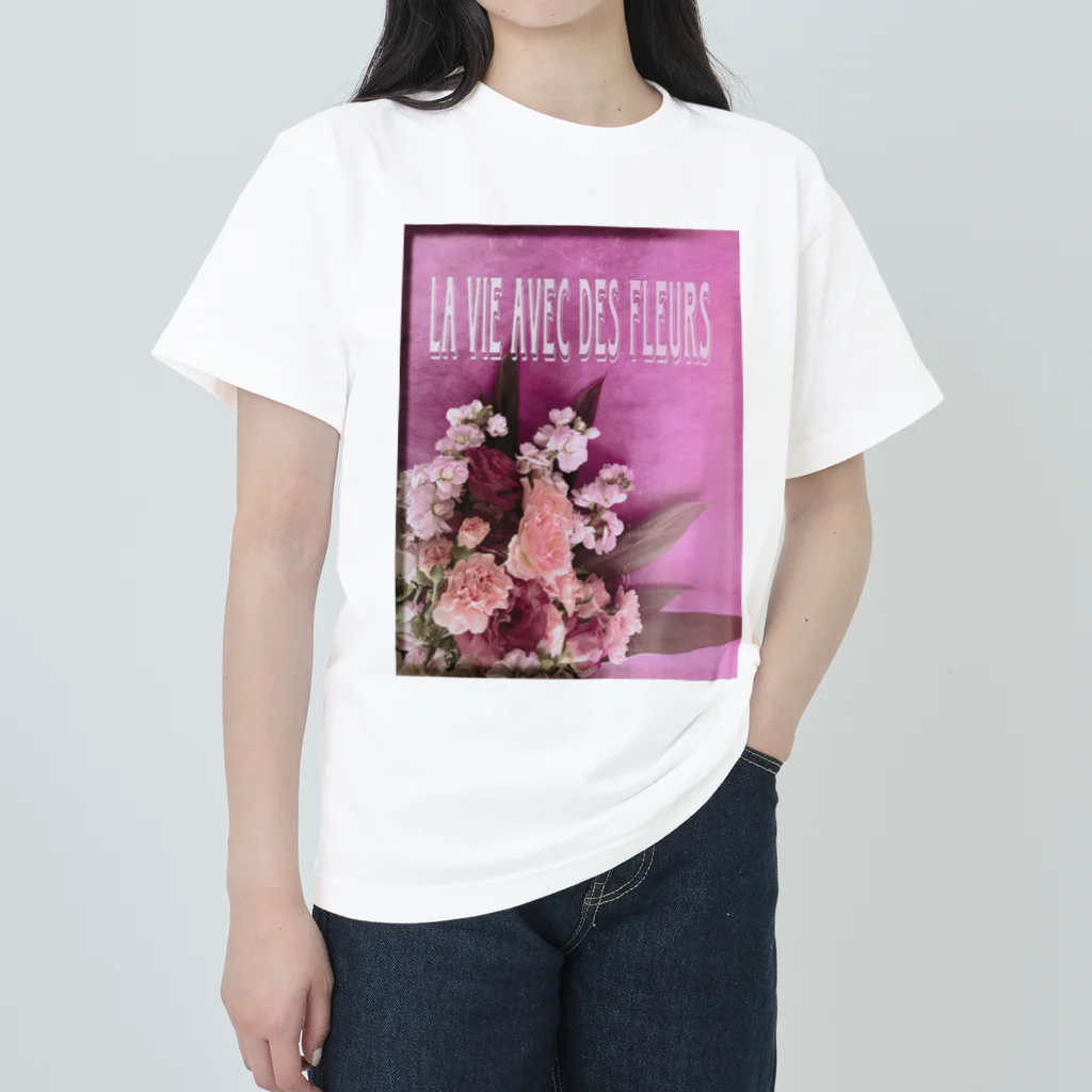 KEITOの花のある暮らし(フランス語) Heavyweight T-Shirt