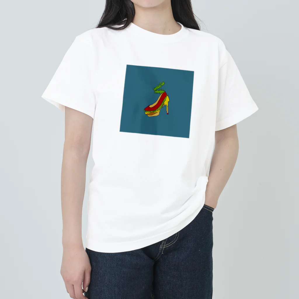 寂しがり屋のバーガーヒール Heavyweight T-Shirt