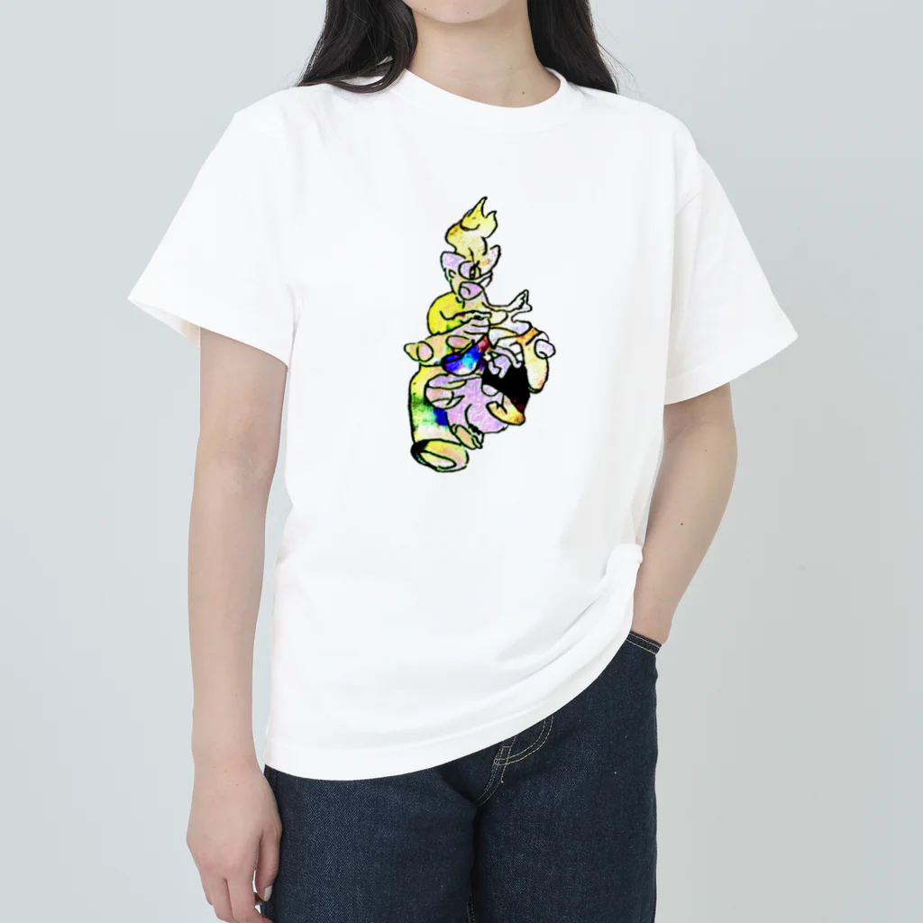 🍩tarojiro(たろじろ) shop🍩の人間掃除機ロボット Heavyweight T-Shirt