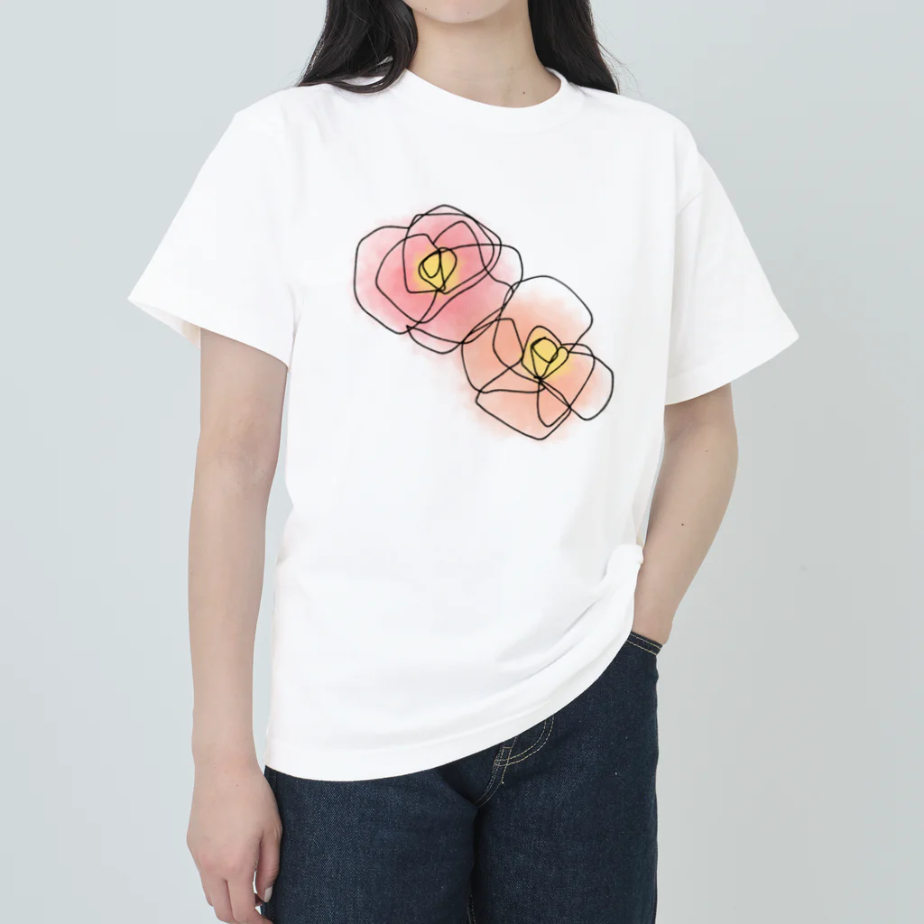 チョコミントのお花 ヘビーウェイトTシャツ