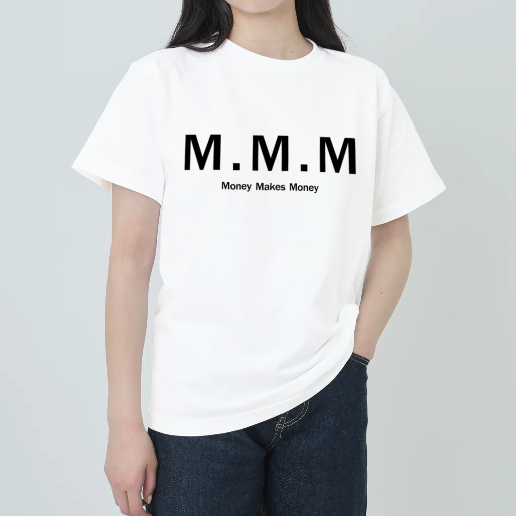 MoneyMakesMoneyのMoneyMakesMoney initial logo black Heavyweight T-Shirt