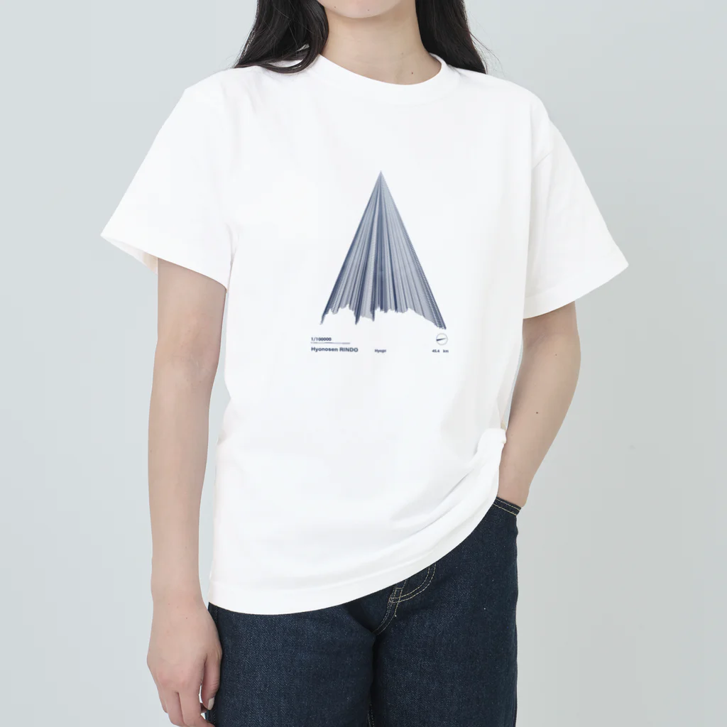 amanicoのルート　氷ノ山林道｜Bee8Design Heavyweight T-Shirt