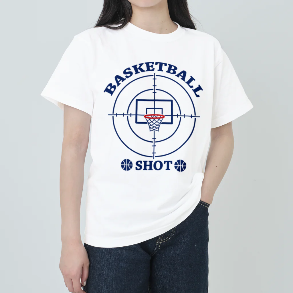 sports_tower スポーツタワーのバスケットボール・ターゲット・BASKETBALL・デザイン・グッズ・Tシャツ・イラスト・サークル・かっこいい・かわいい・男子・女子・有力・確実・有望・部活・チームT・バスケ ヘビーウェイトTシャツ