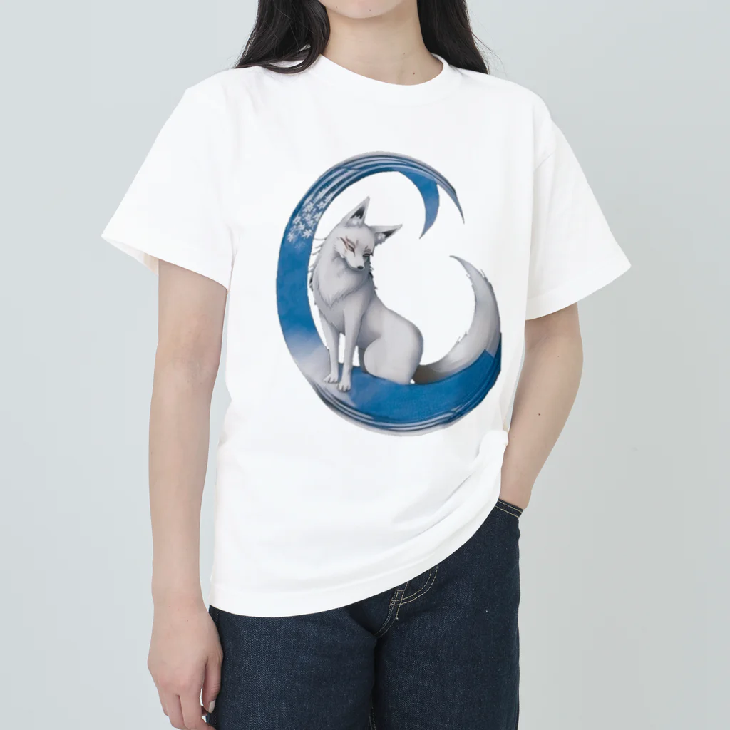 Red & Brack の青白狐 ヘビーウェイトTシャツ